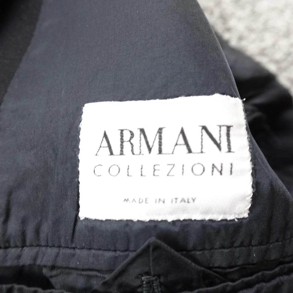 Armani Collezioni Blazer Mens 42‎ Black Wool Sport Coat Suit Top Jacket Italy